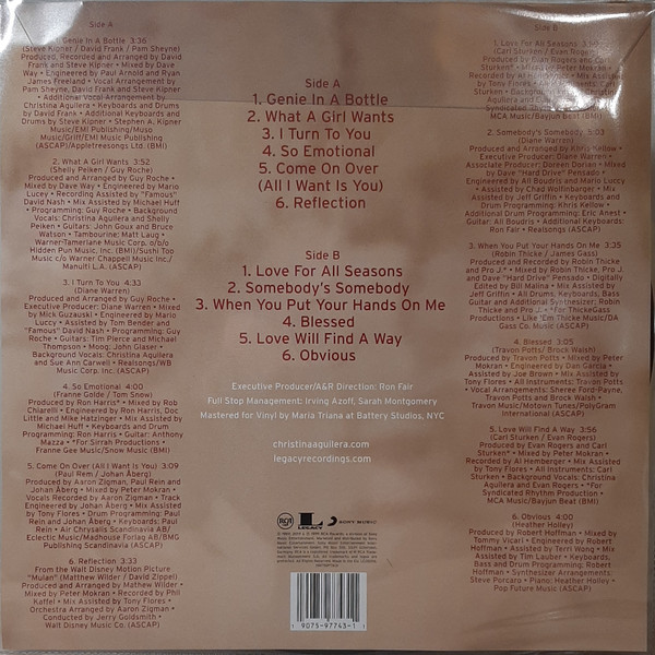 Christina Aguilera – Christina Aguilera (Picture Disc) - Imagen 2