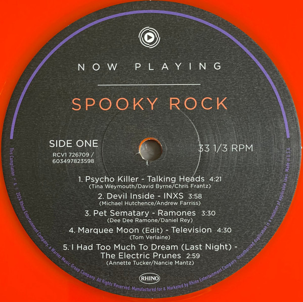 Varios Artistas - Now Playing: Spooky Rock (Orange Vinyl) - Imagen 4