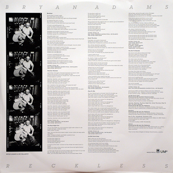 Bryan Adams - Reckless (Deluxe Edition 2 LP) - Imagen 7