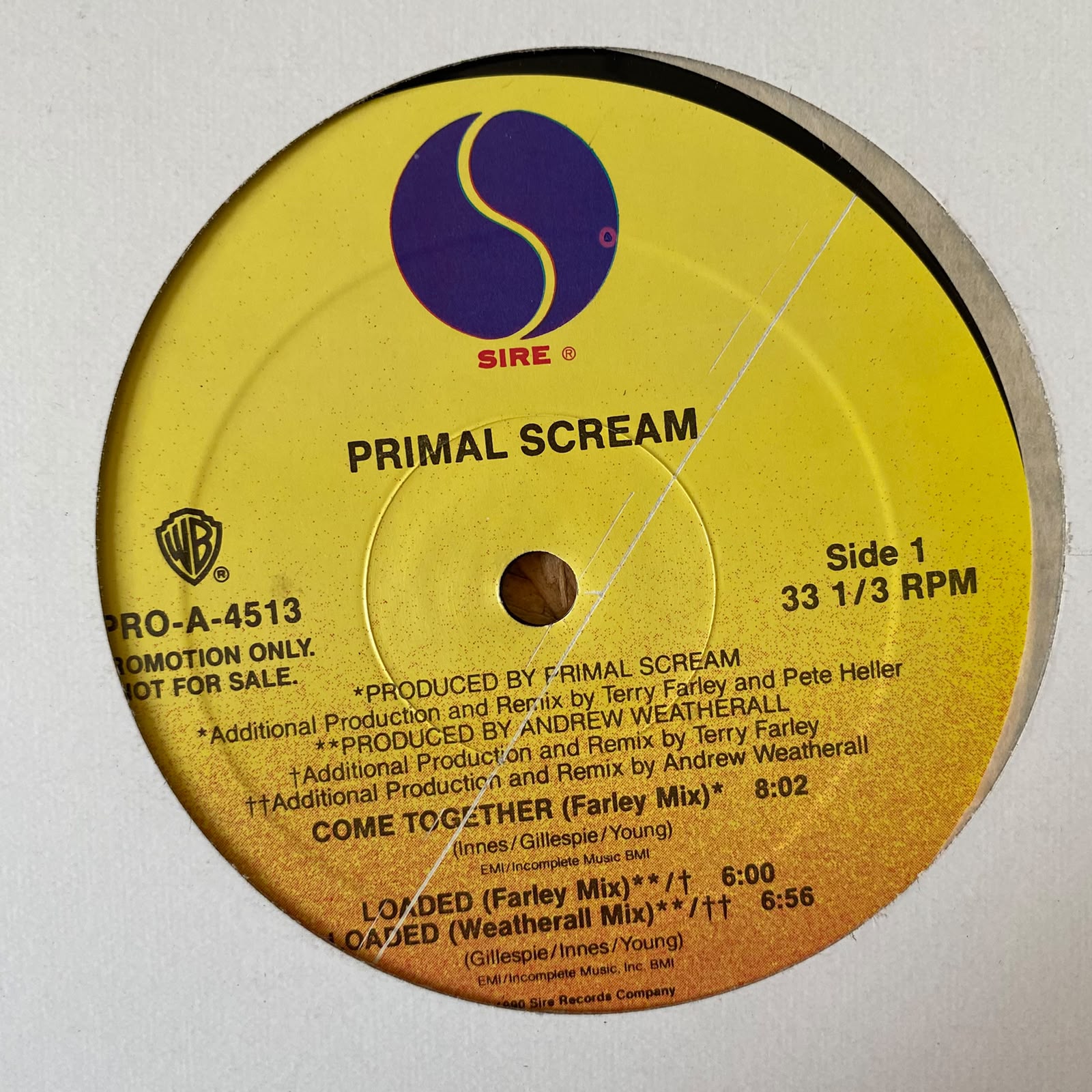 Primal Scream - Come Together (12" Maxi-Single) (Época, USA) - Imagen 2